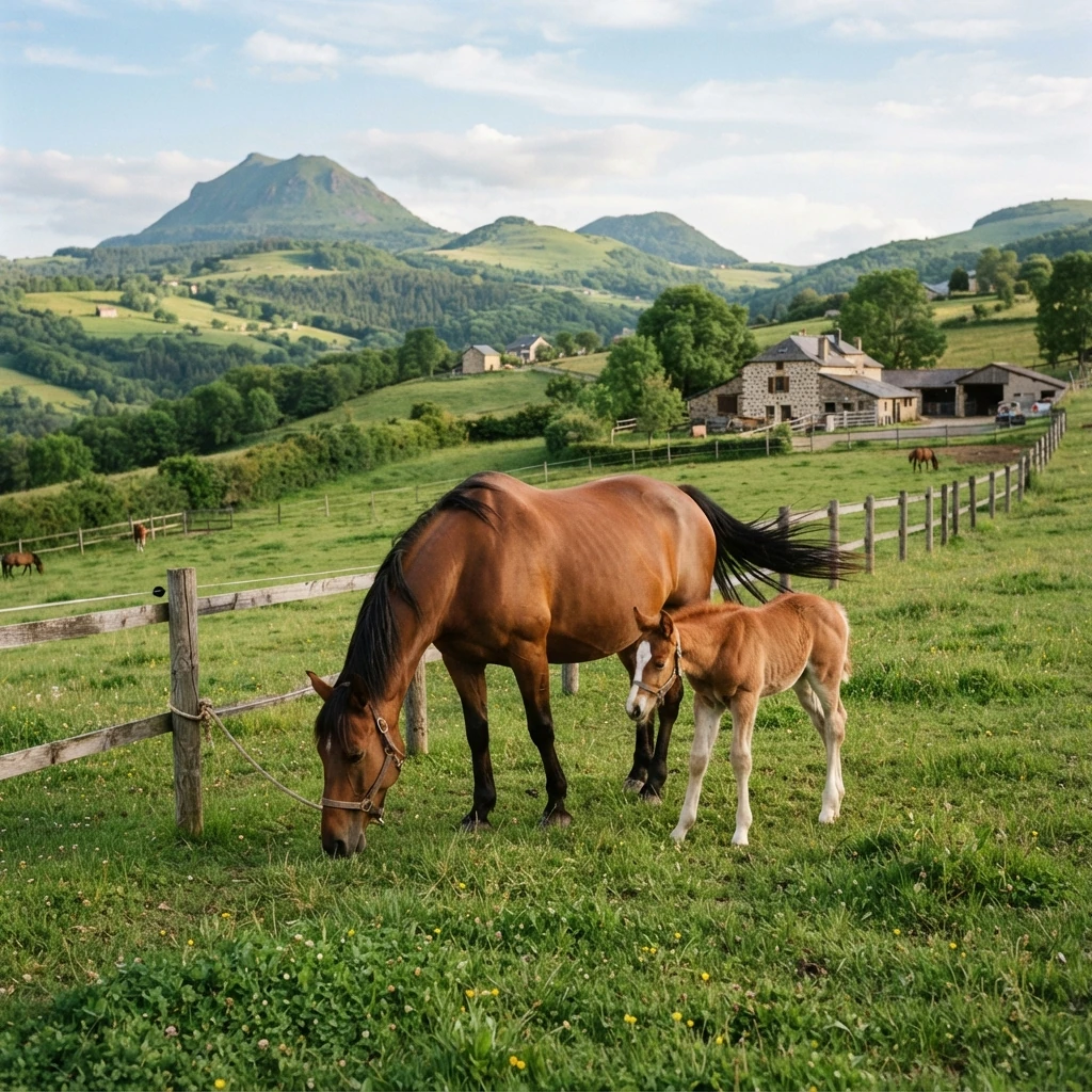 Élevage de chevaux au Rêve d'équilibre, Le Breuil-sur-Couze