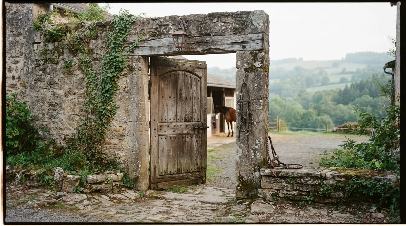 Entrée du Rêve d'équilibre, centre équestre à Le Breuil-sur-Couze